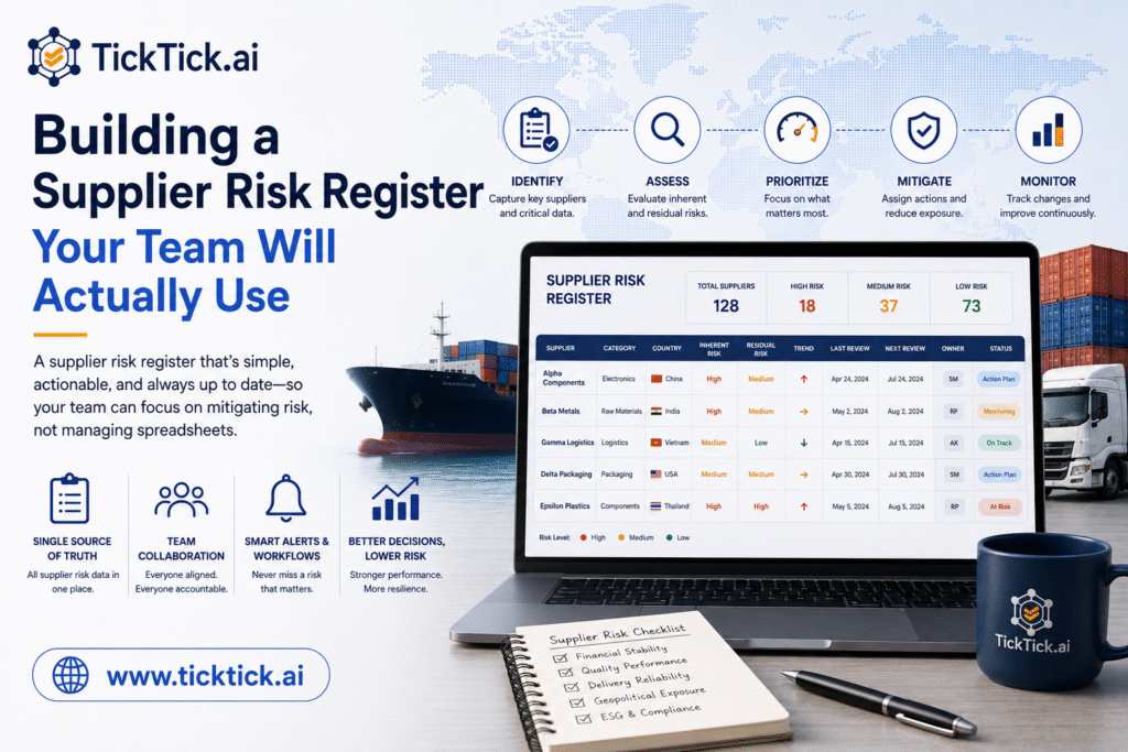 supplier risk register