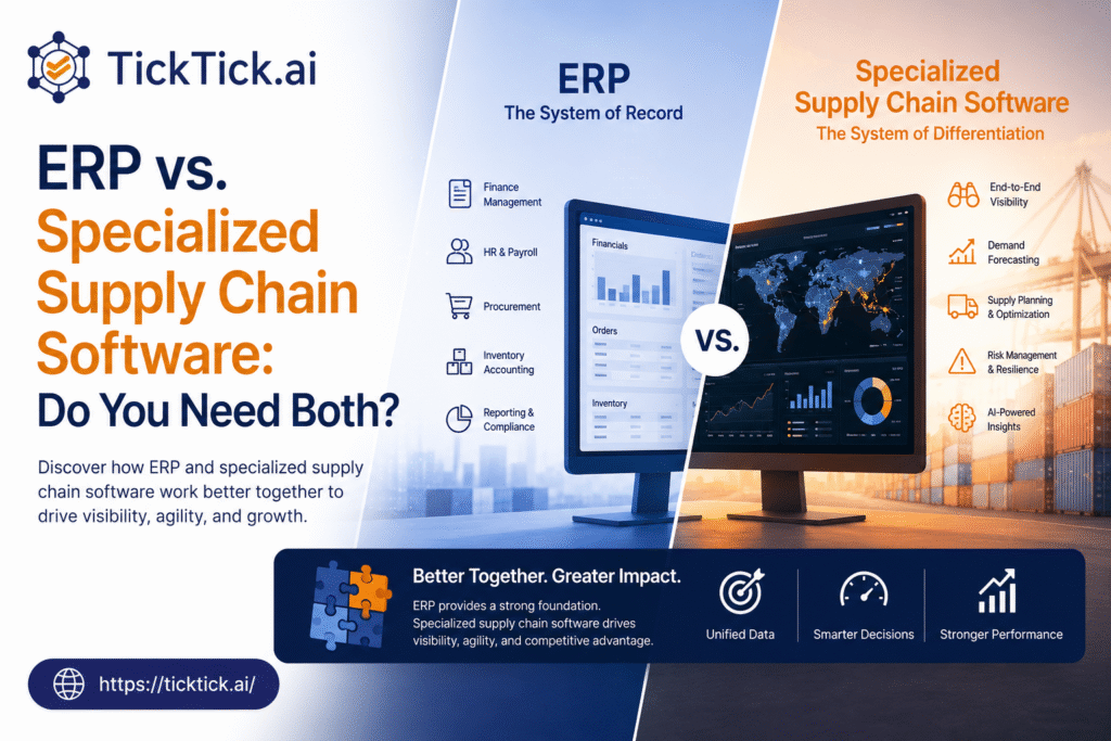ERP vs supply chain software